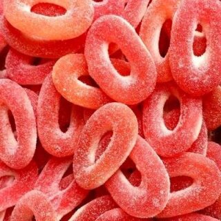 Sour strawberry rings