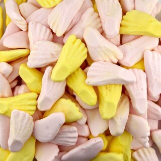 Colorful gummy feet