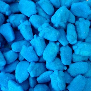 Whipped airy blue raspberries